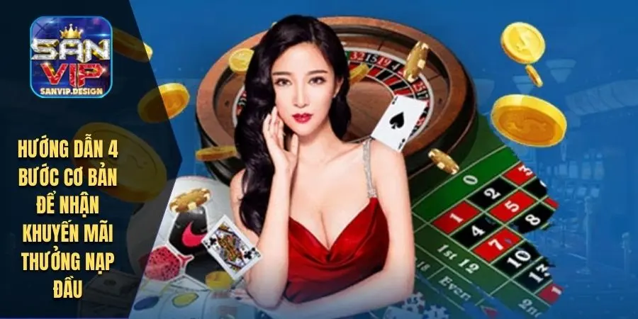 Hướng dẫn 4 bước cơ bản để nhận khuyến mãi thưởng nạp đầu